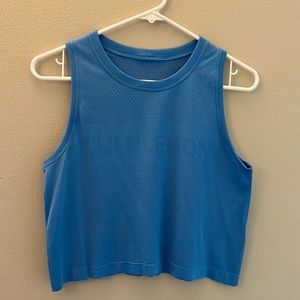 Lululemon, size 4, bright blue Train to be tank